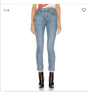 AGOLDE Nico High Rise Slim Jeans in Headlines